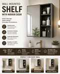 Wall Mounted Shelf with Mirror Door – Smart Storage Solution